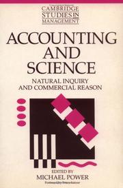 Cover of: Accounting and Science: Natural Inquiry and Commercial Reason (Cambridge Studies in Management)