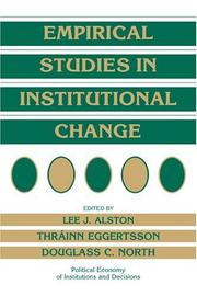 Cover of: Empirical studies in institutional change