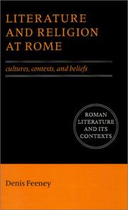 Cover of: Literature and religion at Rome by D. C. Feeney