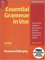 Cover of: Essential grammar in use by Murphy, Raymond.
