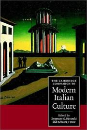 Cover of: The Cambridge companion to modern Italian culture | 