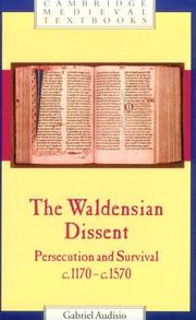 Cover of: The Waldensian dissent by Audisio, Gabriel.