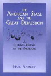 Cover of: The American stage and the Great Depression | Mark Fearnow