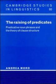 Cover of: The raising of predicates by Andrea Moro