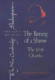 Cover of: The taming of a shrew by edited by Stephen Roy Miller.