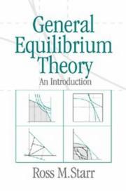 Cover of: General equilibrium theory: an introduction
