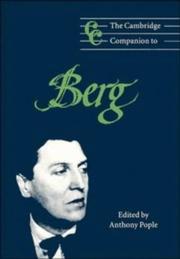 Cover of: The Cambridge companion to Berg by edited by Anthony Pople.