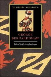 Cover of: The Cambridge companion to George Bernard Shaw