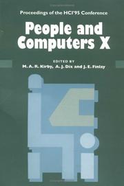 Cover of: People and Computers X: Proceedings of the HCI '95 Conference (British Computer Society Conference Series)