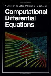 Cover of: Computational differential equations by K. Eriksson ... [et al.].