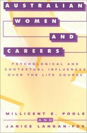 Cover of: Australian Women and Careers: Psychological and Contextual Influences over the Life Course