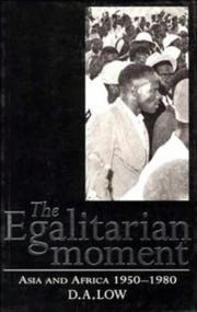 Cover of: The Egalitarian Moment | D. A. Low