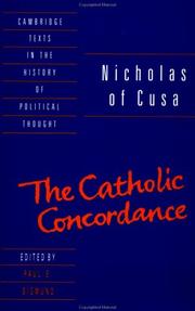 Cover of: Nicholas of Cusa by Cardinal Nicholas of Cusa, Paul E. Sigmund