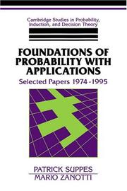 Cover of: Foundations of probability with applications: selected papers, 1974-1995