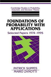 Cover of: Foundations of probability with applications by Patrick Suppes