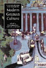 Cover of: The Cambridge companion to modern German culture