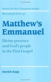 Cover of: Matthew's Emmanuel by David D. Kupp
