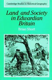 Cover of: Land and society in Edwardian Britain