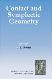 Cover of: Contact and symplectic geometry