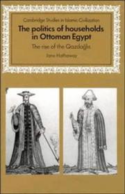 Cover of: The politics of households in Ottoman Egypt by Jane Hathaway, Jane Hathaway