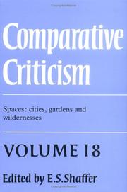 Cover of: Comparative Criticism by E. S. Shaffer, E. S. Shaffer