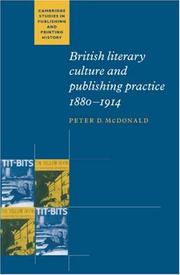 Cover of: British literary culture and publishing practice, 1880-1914