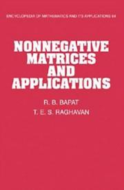 Cover of: Nonnegative matrices and applications