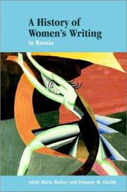 Cover of: A history of women's writing in Russia by edited by Adele Marie Barker and Jehanne M Gheith.