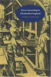 Cover of: Press censorship in Elizabethan England