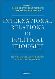 Cover of: International Relations in Political Thought by Chris Brown, Terry Nardin, N. J. Rengger