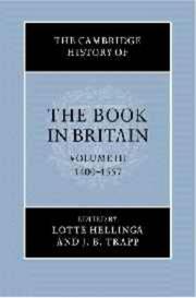 Cover of: The Cambridge History of the Book in Britain, Vol. 3 | 