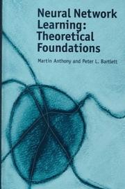 Cover of: Neural Network Learning: Theoretical Foundations