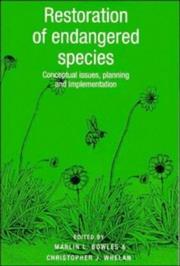 Cover of: Restoration of Endangered Species: Conceptual Issues, Planning and Implementation