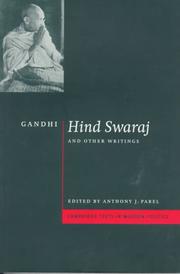 Cover of: Hind swaraj and other writings by Mohandas Karamchand Gandhi