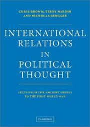Cover of: International Relations in Political Thought: Texts from the Ancient Greeks to the First World War