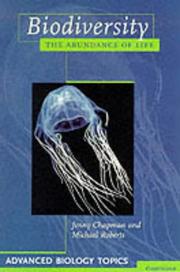 Cover of: Biodiversity by Jenny L. Chapman, M. B. V. Roberts