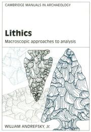 Cover of: Lithics by William Andrefsky