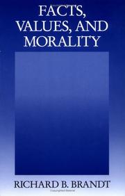 Cover of: Facts, values, and morality