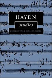 Cover of: Haydn studies