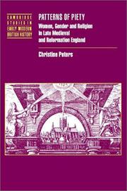 Cover of: Patterns of Piety: Women, Gender and Religion in Late Medieval and Reformation England (Cambridge Studies in Early Modern British History)