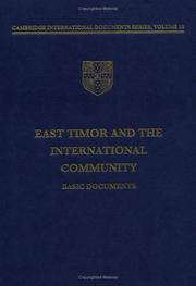 Cover of: East Timor and the international community: basic documents