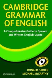 Cover of: Cambridge Grammar of English by Ronald Carter, Michael McCarthy