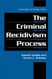 Cover of: The criminal recidivism process by Edward Zamble