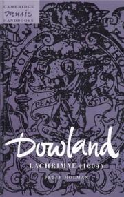 Dowland, Lachrimae (1604) (Cambridge Music Handbooks) by Peter Holman