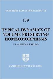 Cover of: Typical Dynamics of Volume Preserving Homeomorphisms