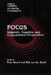 Cover of: Focus on natural language processing by Peter Bosch, Rob A. van der Sandt