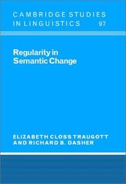Cover of: Regularity in semantic change