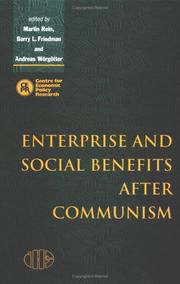 Cover of: Enterprise and social benefits after communism