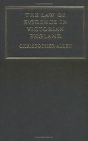 Cover of: The law of evidence in Victorian England