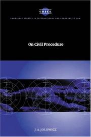 Cover of: On civil procedure